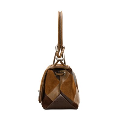 THE SUEDE PATCHWORK LARGE DUAL BAG